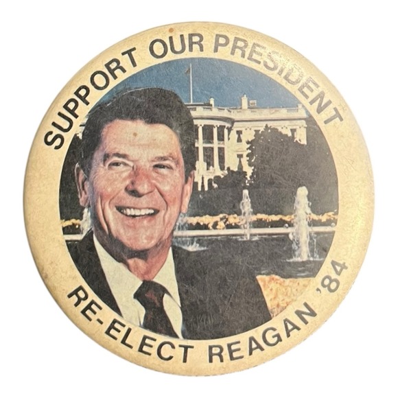 Lot of 3 Ronald Reagan George Bush 1984 Presidential Campaign Pins - Picture 4 of 5